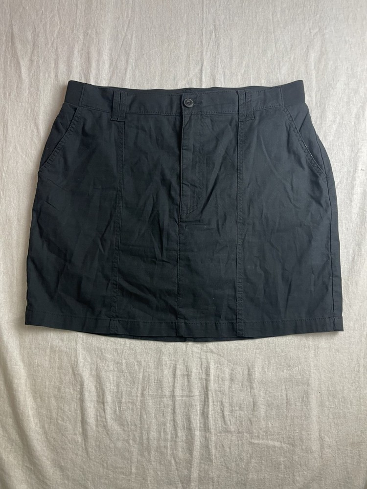 Lee Black 14 Gorpcore Utility Hiking Outdoor Sporty Stretch Mini Skirt Skort