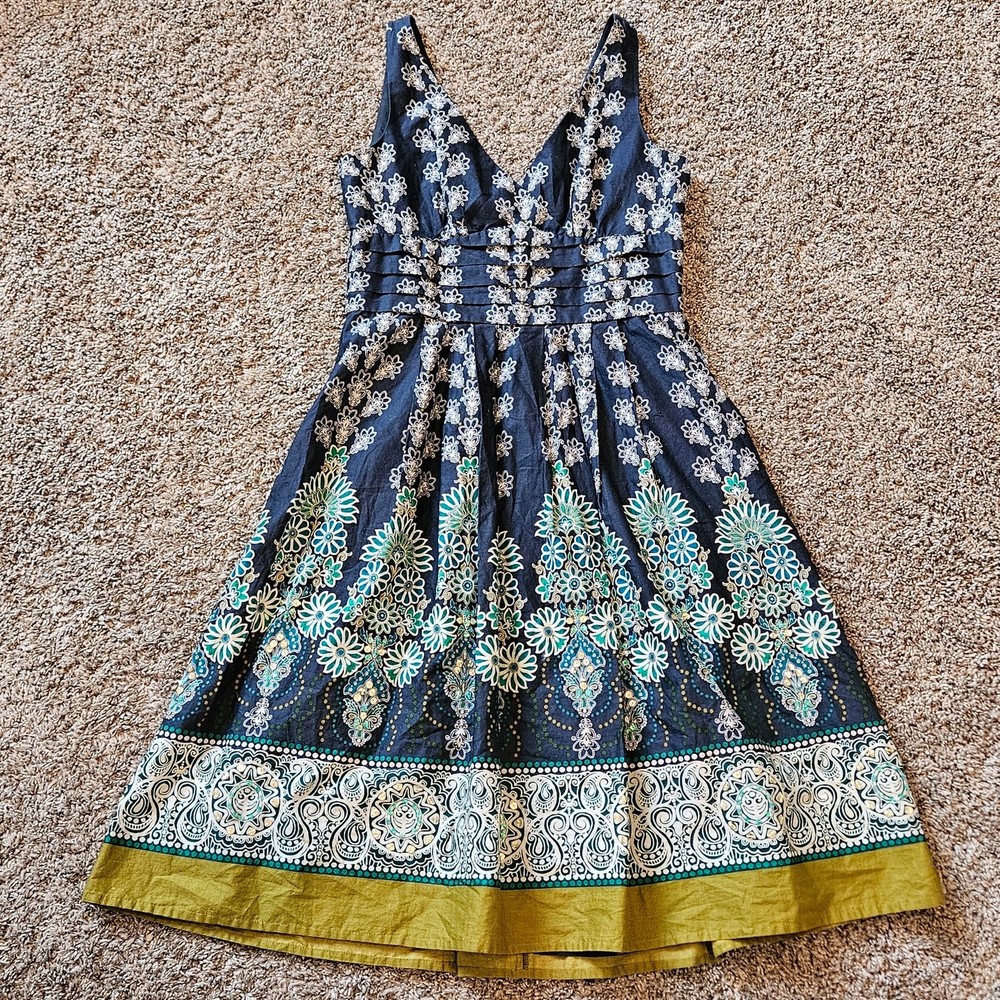 Eliza J Dress Womens Size 6 Fit and Flare Floral Paisley Cottagecore Hippie Boho