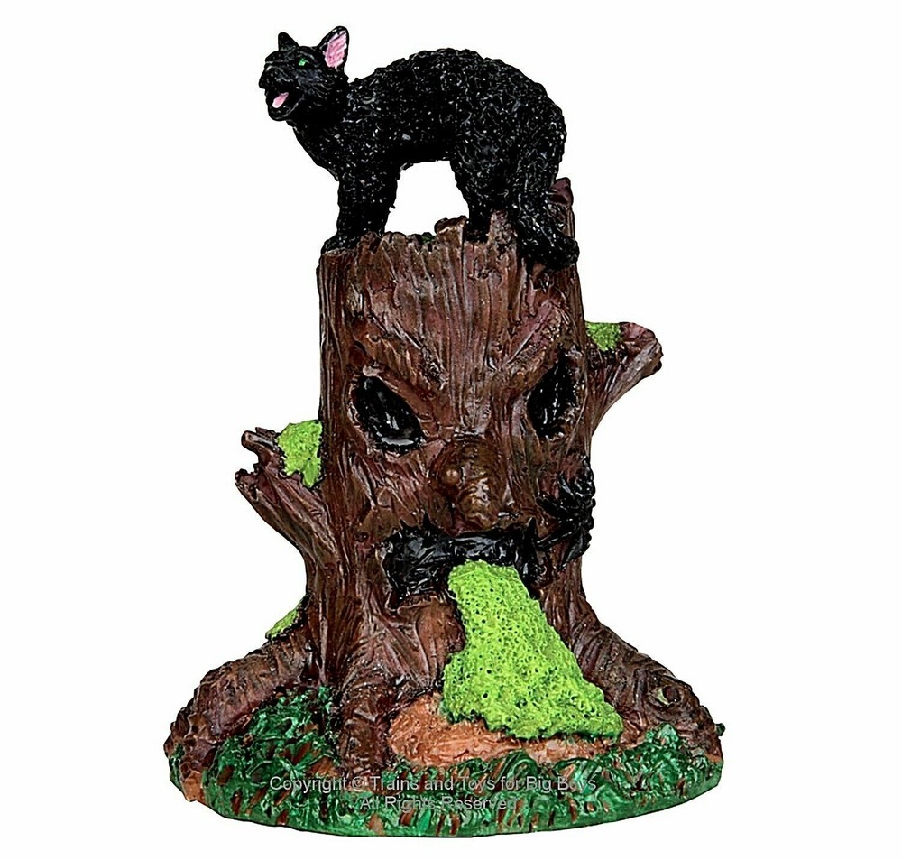 2015 Lemax Spooky Town Retired Spooky Woods Tree Stump Halloween Decor
