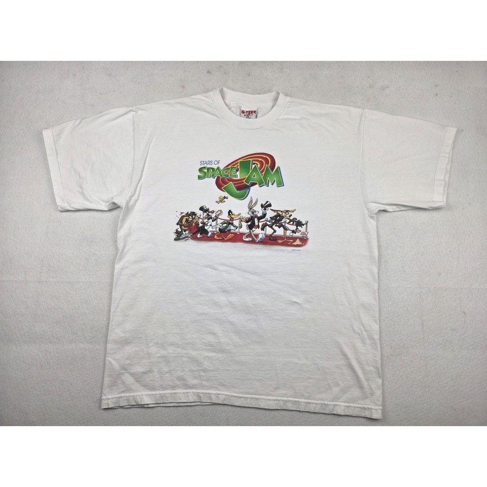 Vintage Space Jam Shirt Mens XL Bugs Bunny Taz Tweety Bird 1996 Movie Promo T