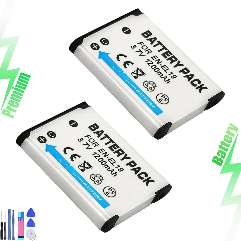 1x 1200mah Battery for Nikon EN-EL19 Coolpix S3300 S3400 S3500 S3600 S3700 S4100