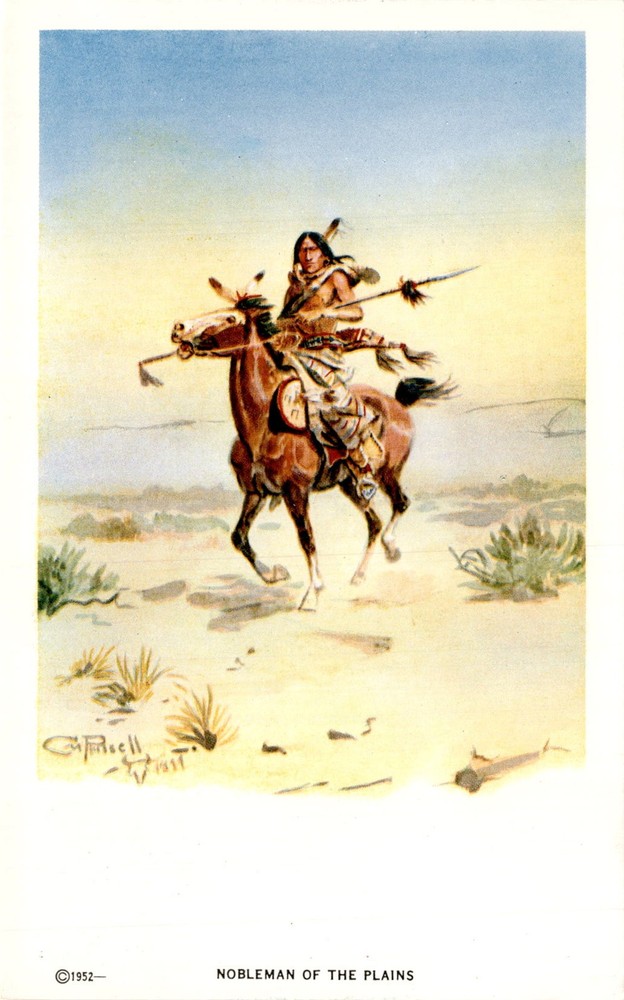 GRiell, Montana, Charles M. Russell, Cowboy Artist, West, Indians, Postcard