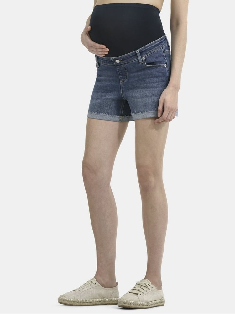 New Time & Tru Womens Maternity Roll Cuff Shorts Size XXL(20)