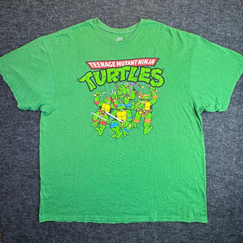 Teenage Mutant Ninja Turtles Shirt Mens XXL Green Nickelodeon  TMNT Graphic Tee