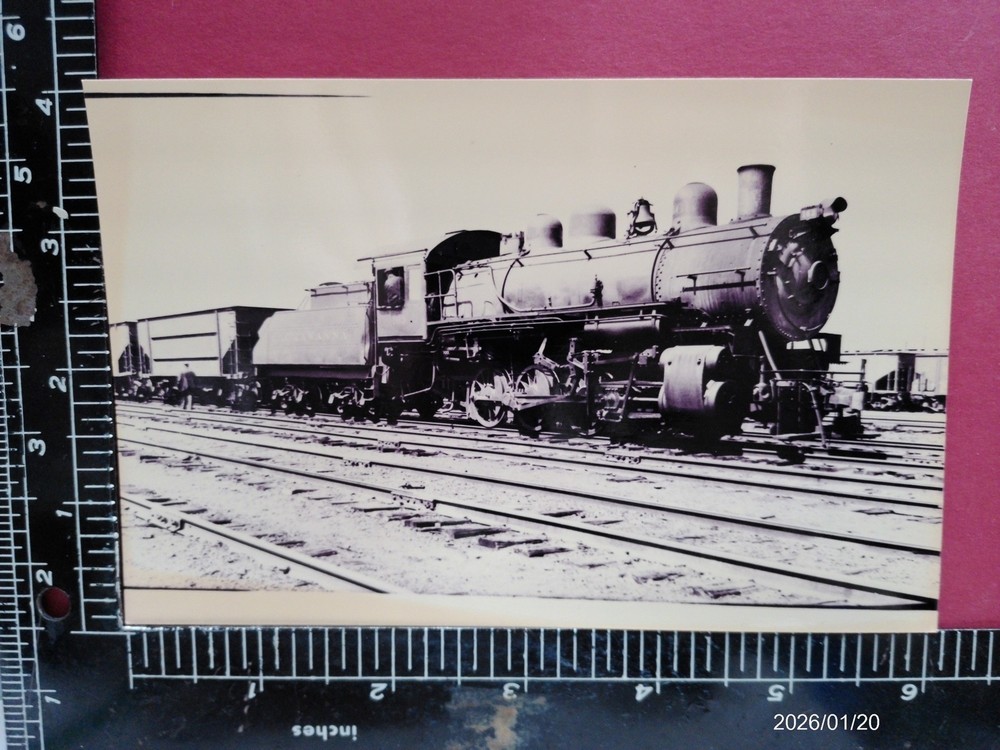 LACKAWANNA RAILROAD 0-8-0 LOCOMOTIVE #163 FREIGHT SERVICE ORIGINAL PHOTO 1940's