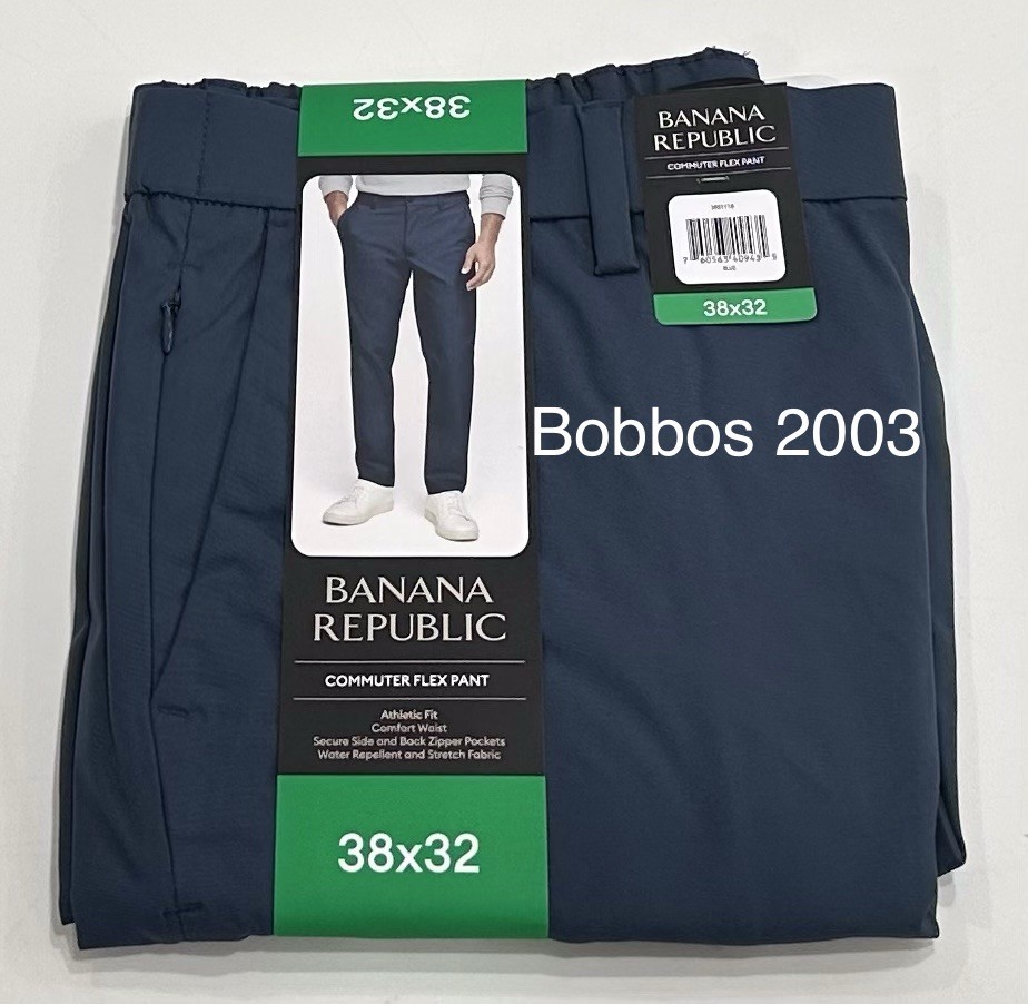 Banana Republic Men's Commuter Flex Pants, Blue, Size 38X32