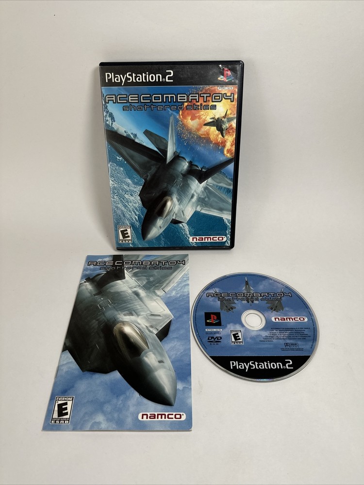 Ace Combat 4 Shattered Skies (PS2 2001) CIB w/reg card VGC Black Label FREE SHIP-image