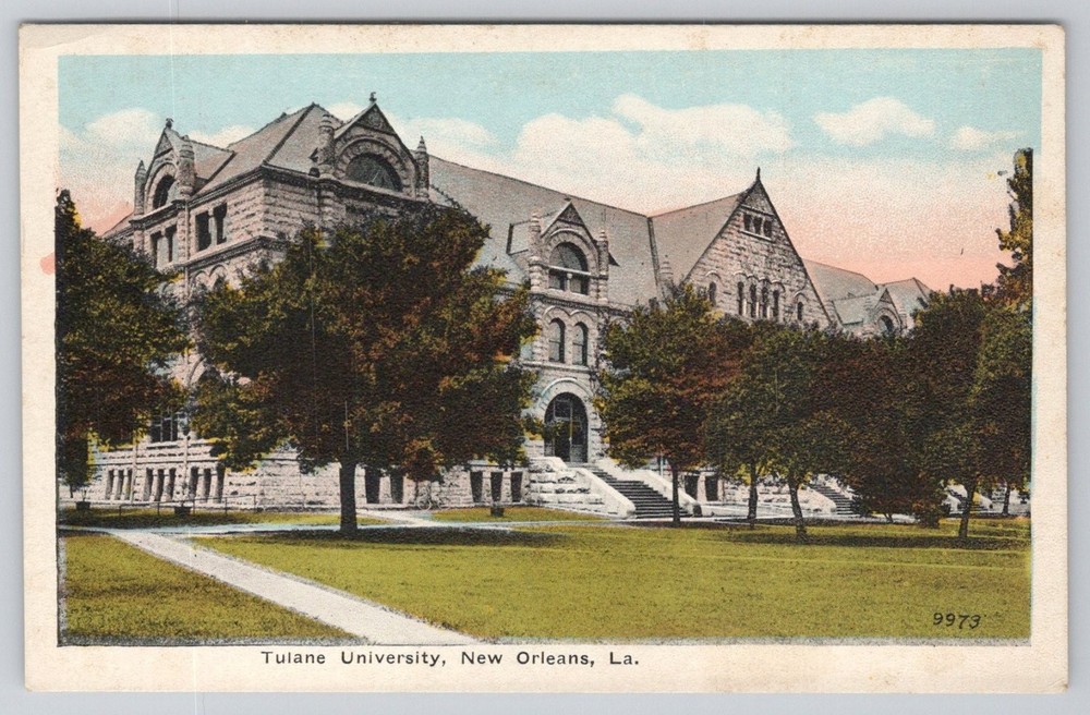 Tulane University New Orleans LA White Border Postcard C. B. Mason 1907-1915