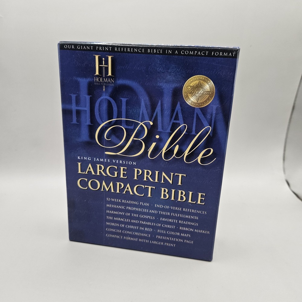 The Holman Large-Print COMPACT Bible (Burgundy Bonded Leather, 2005) KJV in Box