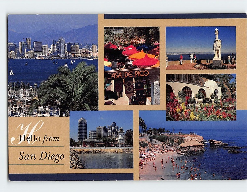 Postcard Hello From San Diego California USA