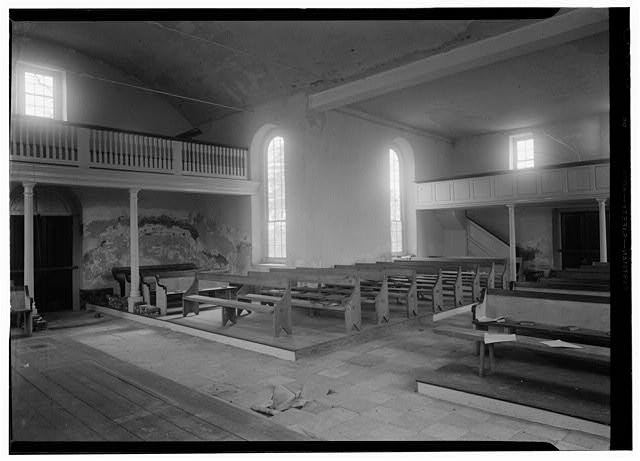 Photo:West Point King William County VA Old St Johns Church Interior 1900s