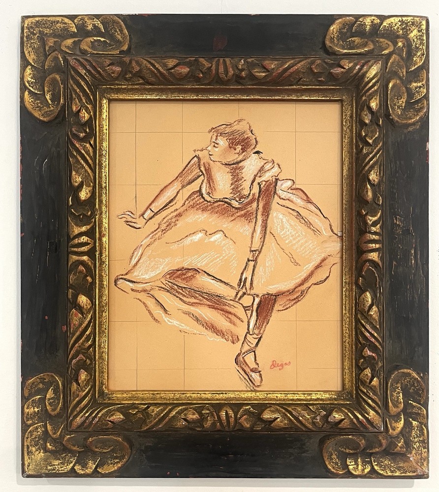 Edgar Degas Drawing On Paper 1834-1917 In The Style Of Art Framed