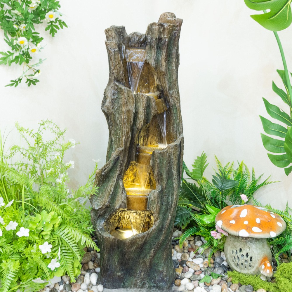 Waterfall Fountain for Outdoor Gardens and Patio Backyards Includes Energy