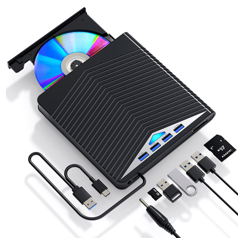 External CD DVD Drive for PC Laptop Windows 11 10 USB 3.0 Burner Reader Writer