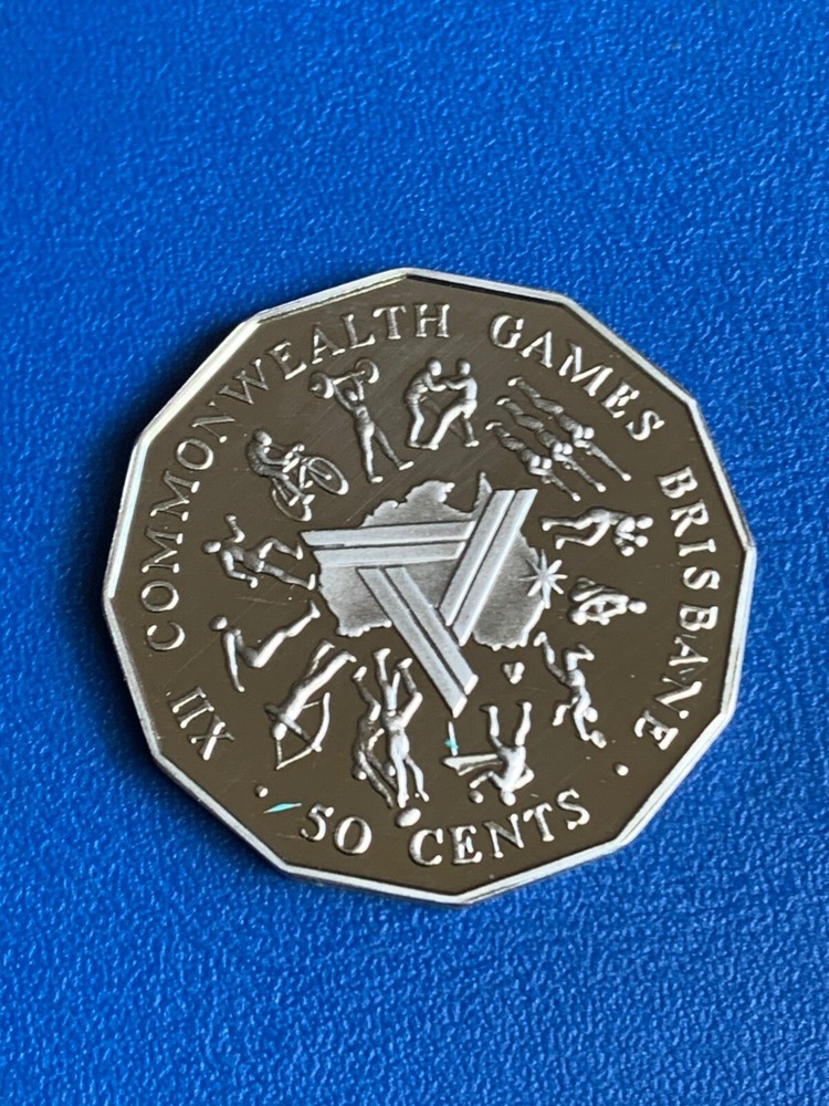 AUS. 1982 COMMEMORATIVE 50c PROOF COIN. FROM SET -:- VERY NICE CLEAN CONDITION.