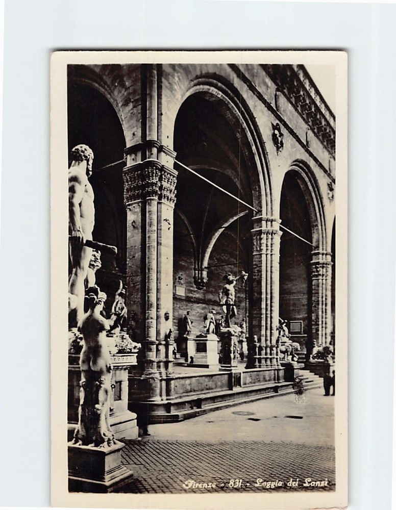 Postcard Loggia dei Lanzi Florence Italy