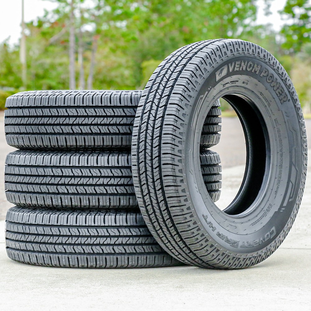 4 Tires Venom Power Covert Grip H/T 235/65R16 Load E 10 Ply Van Commercial