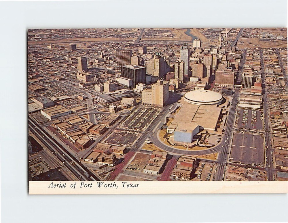 Postcard Aerial  View of Fort Worth Texas