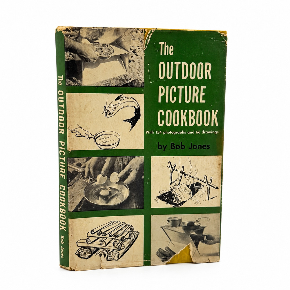 1954 The Outdoor Picture Cookbook Bob Jones First Edition HC DJ Vintage Camping