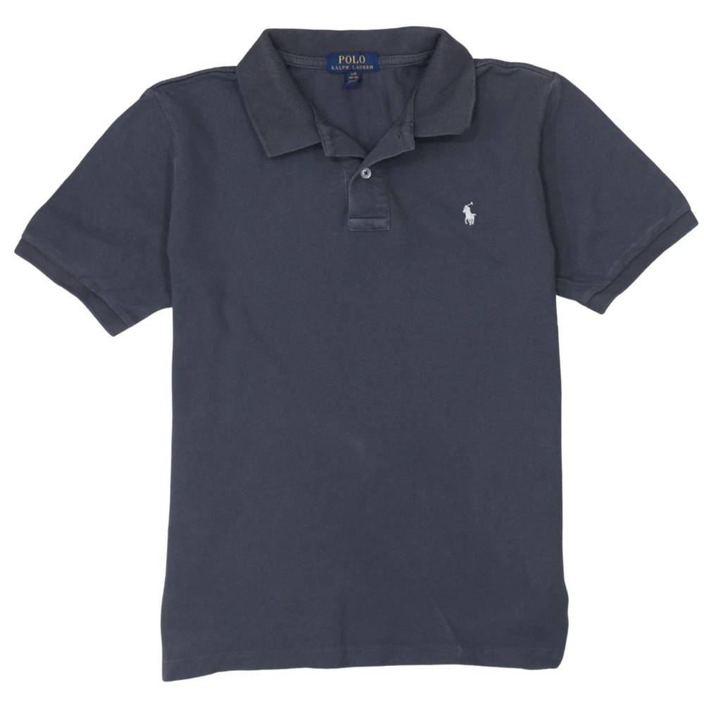 Polo Ralph Lauren Womens Polo Shirt Dark Grey Embroidered Pony Logo Cotton L
