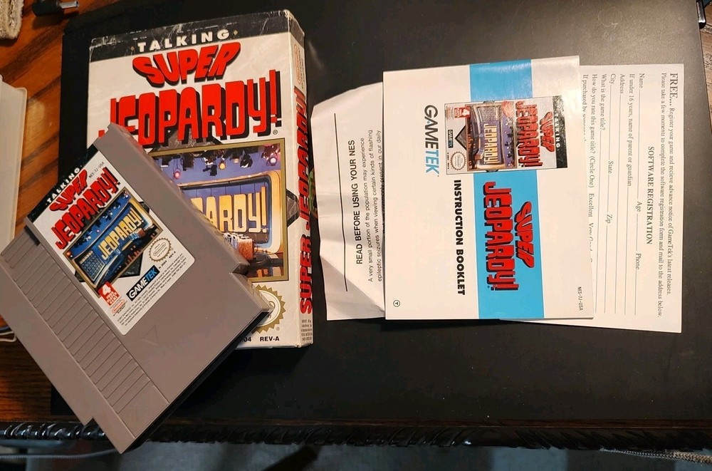 TALKING SUPER JEOPARDY NES Nintendo Game IN BOX w/ Manual