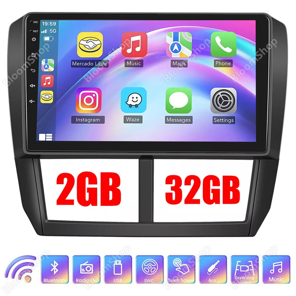 2008-2012 Subaru Forester Apple CarPlay Android 13 GPS FM Stereo