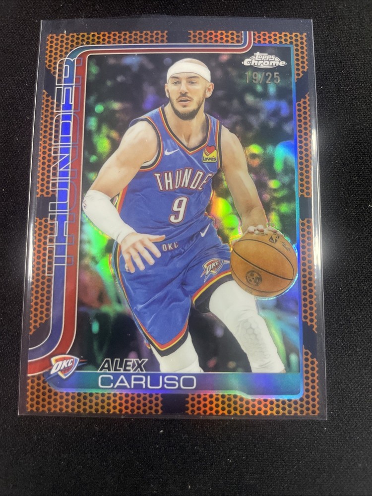 2025-26 Topps Chrome - Alex Caruso #170 Orange Basketball Boarder Refractor #/25