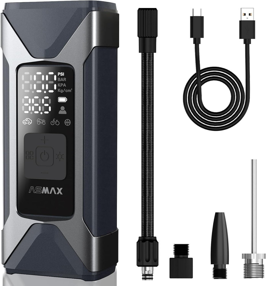 Portable Car Tire Inflator Air Compressor with Pressure Gauge  