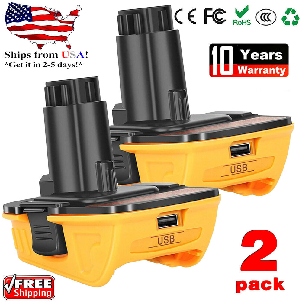 2X For DEWALT DCA1820 20V Battery Adapter Converter 18V to 20V Max Li-Ion Tools