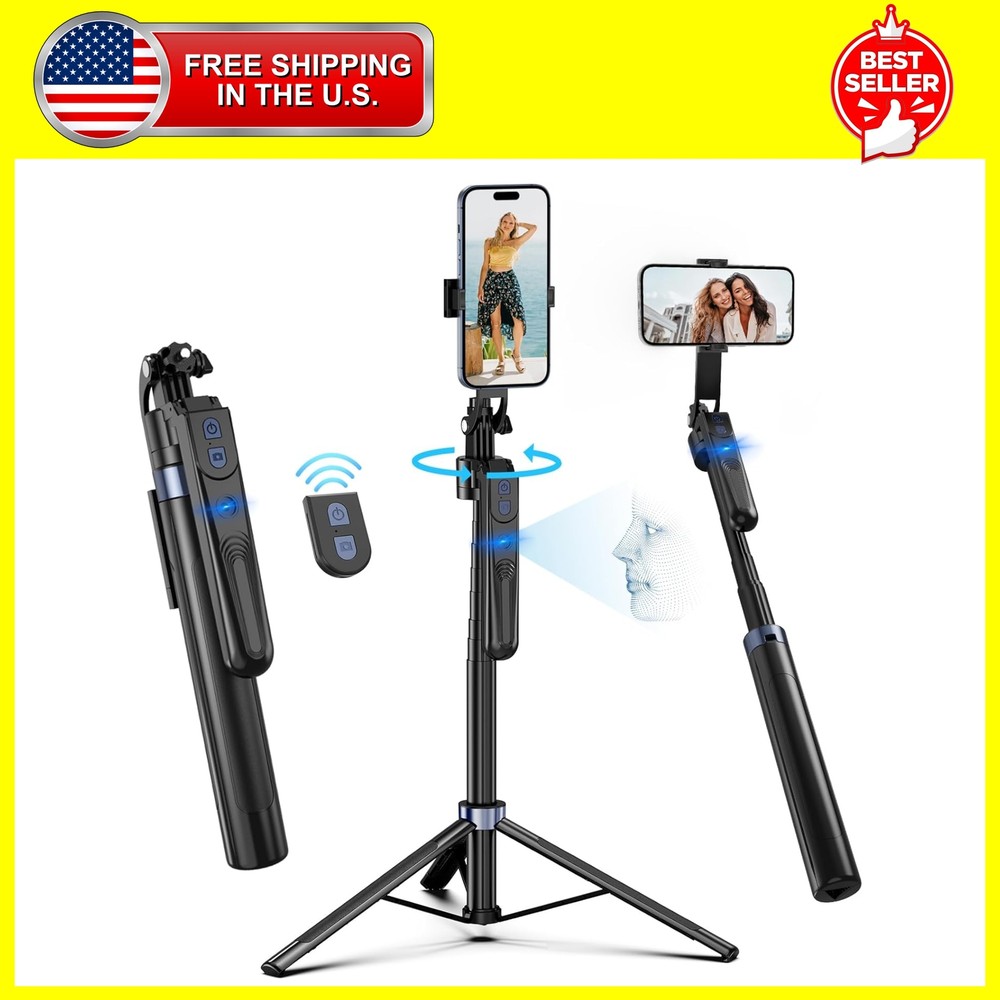Auto Face Tracking Tripod 360 Rotation with Stand,Android and i*Phone Tripod H..