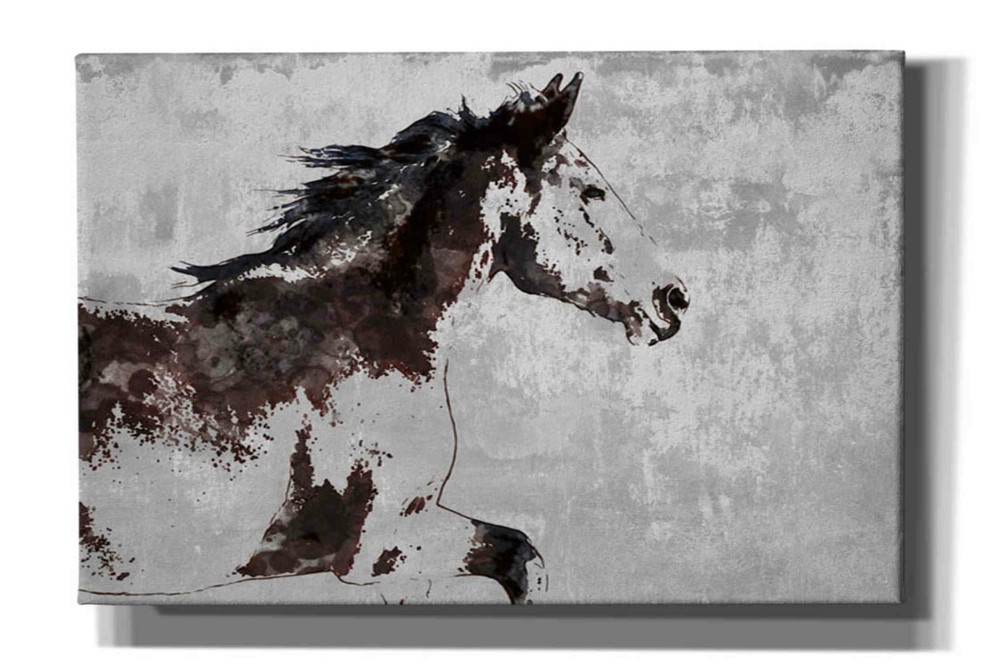 Epic Graffiti 'Horse Race' by Irena Orlov, Giclee Canvas Wall Art