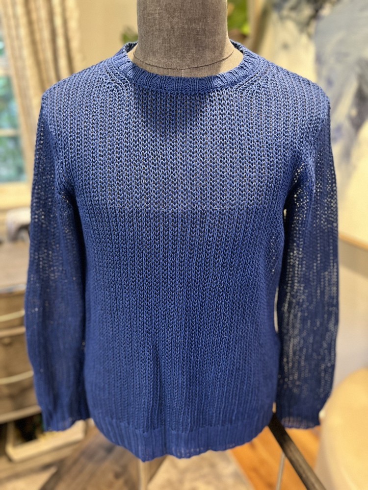 Ralph Lauren Purple Label Made in Italy 100% Linen Crewneck Sweater
