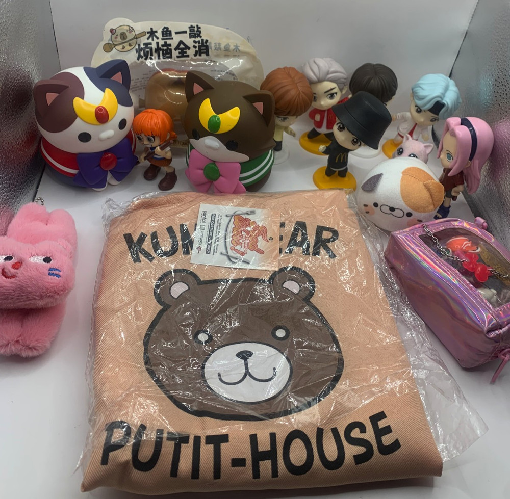 Lot Kawaii Merchandise Keychain Cat Plush Anime Figures Sailor Moon Kitty BTS