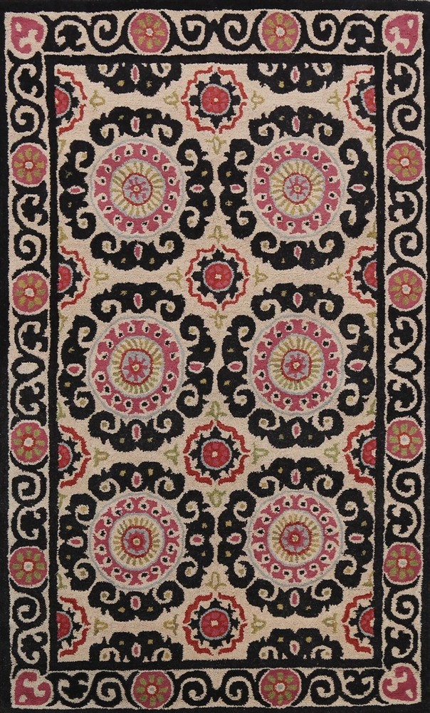 Geometric Transitional Oriental Area Rug Wool Hand-tufted Home Decor 5x8 Carpet