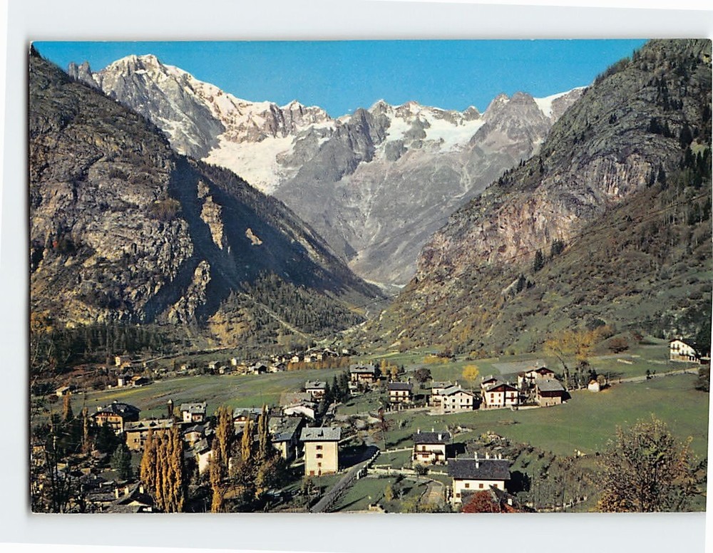Postcard Panoramic View Courmayeur Italy