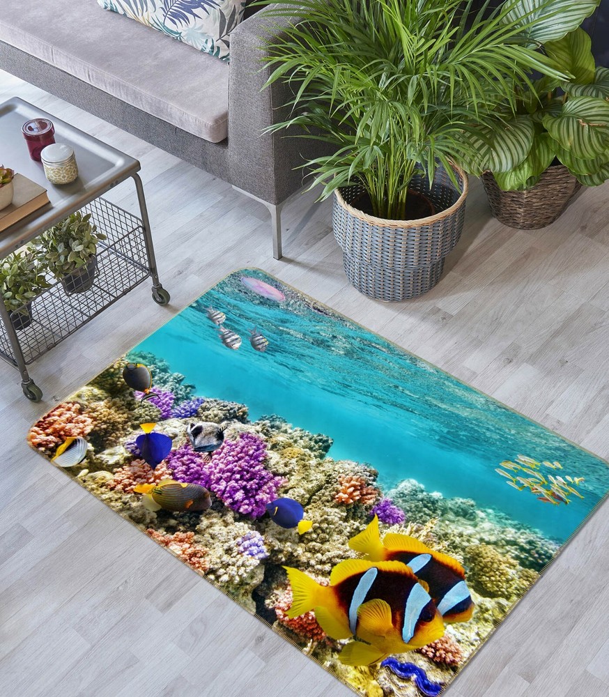 3D Coral O3076 Animal Print Non-Slip Rug Mat Elegant Photo Carpet Fay