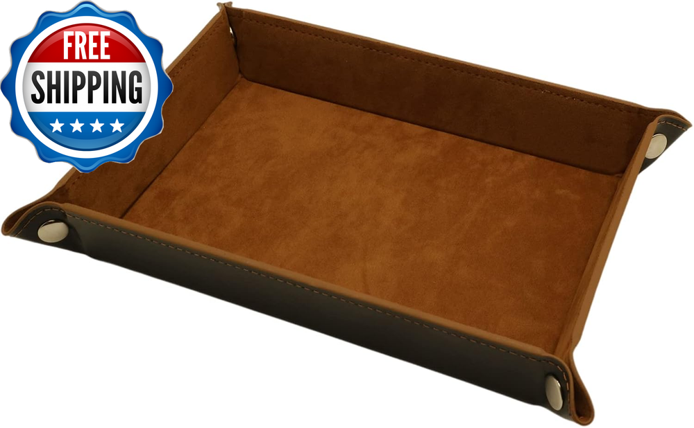 Sleek Valet Tray Organizer for Jewelry Wallets Keys Watches and More