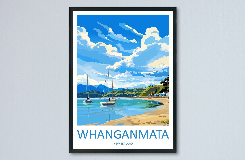 Whanganmata Travel Print Wall Art Whanganmatad Wall Hanging Home Dcor