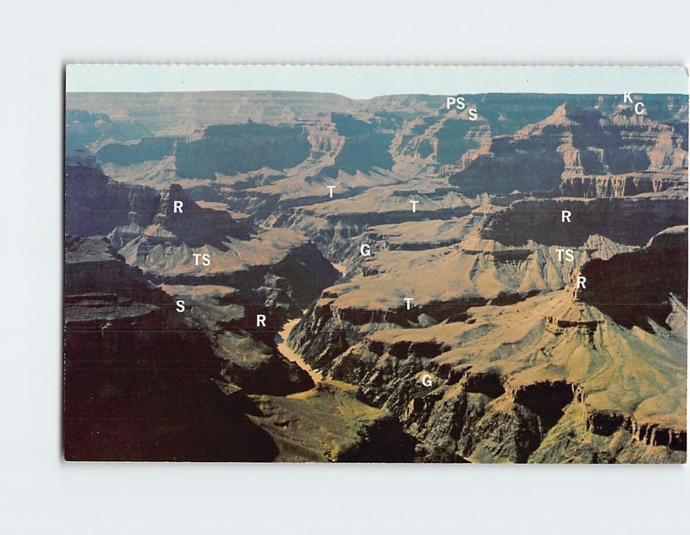 Postcard Looking Northwest from South Rim Grand Canyon National Park Arizona USA