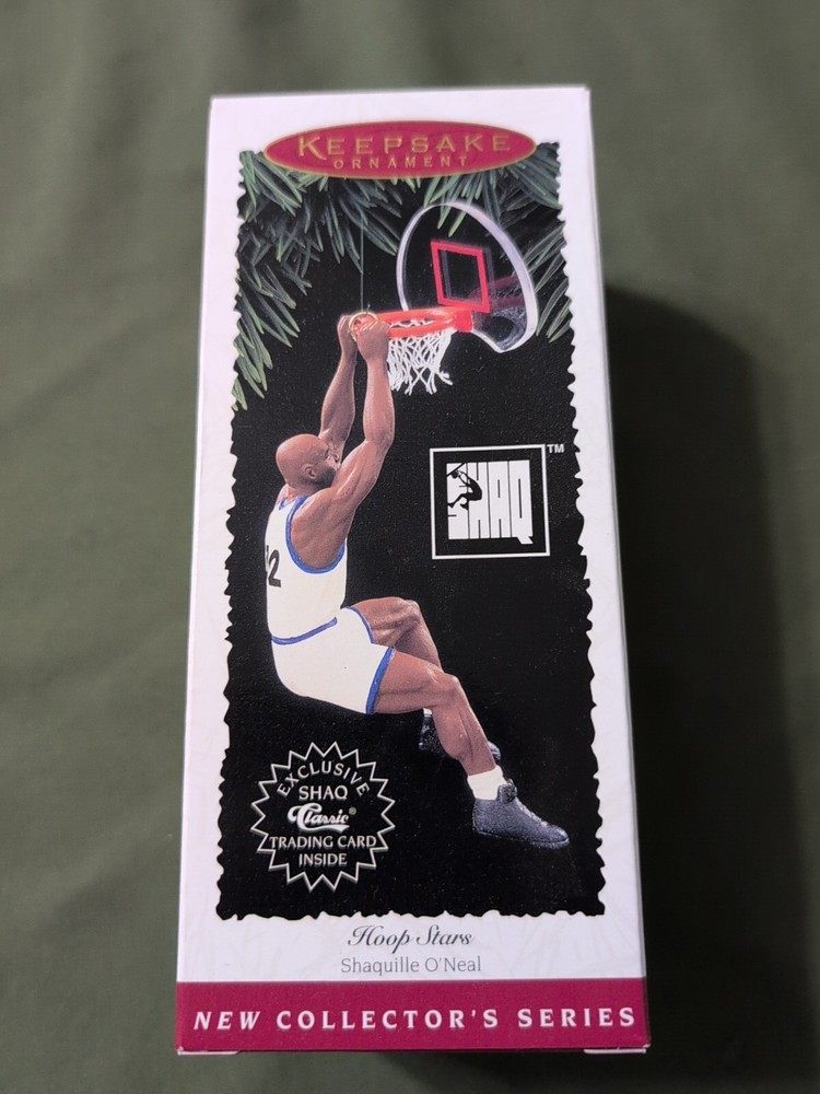 (O) 1995 Hallmark Keepsake Ornament Shaquille O'Neal SHAQ Dunk NBA with Card