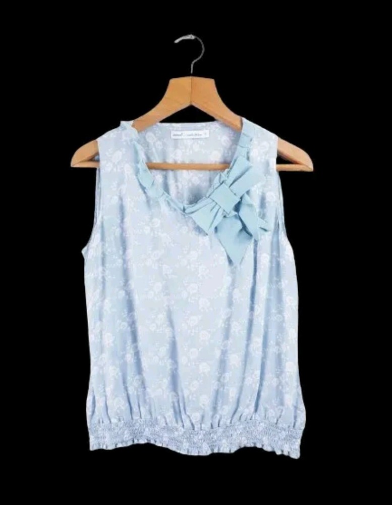 Used Ladies Top - Next - Size 12 blue sleeveless vest top