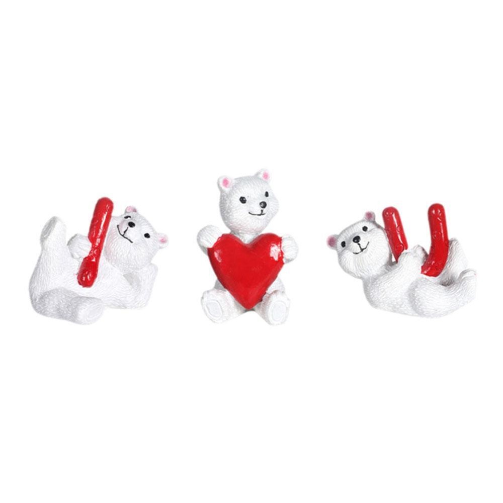 Little polar bear LOVE resin ornaments T7N7