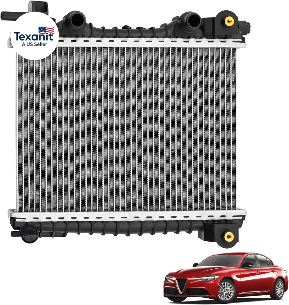 Right Radiator with Oil Cooler for Alfa Romeo Giulia Stelvio 2017-2024 2.0L 2.9L