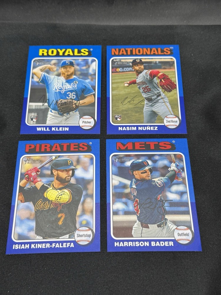 2024 Topps Heritage High Number Lot Of 4 Cards Blue Border No Dupes SPs, RC, Vet