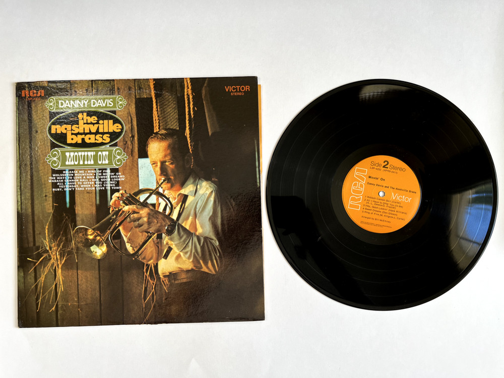Danny Davis and The Nashville Brass - Movin' On - Vinyl Record LP, Ships Fast,