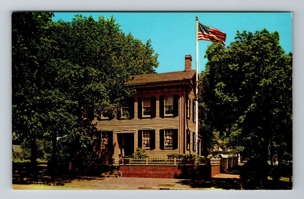 Springfield IL-Illinois, Abraham Lincoln's Home, Vintage Postcard