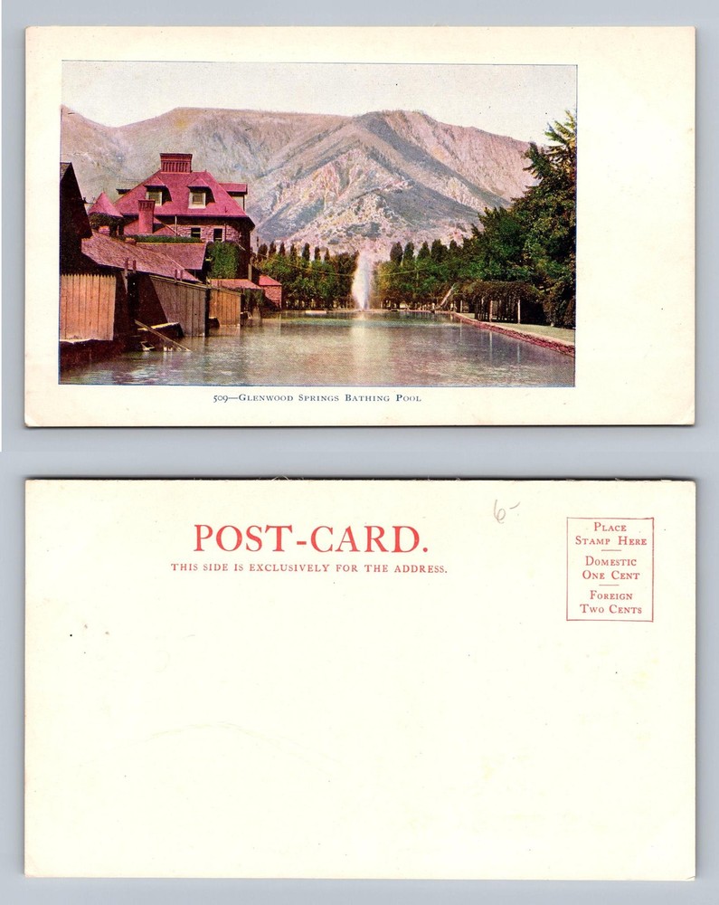Glenwood Springs, CO-Colorado, Bathing Pool Hot Springs Old Vintage Postcard