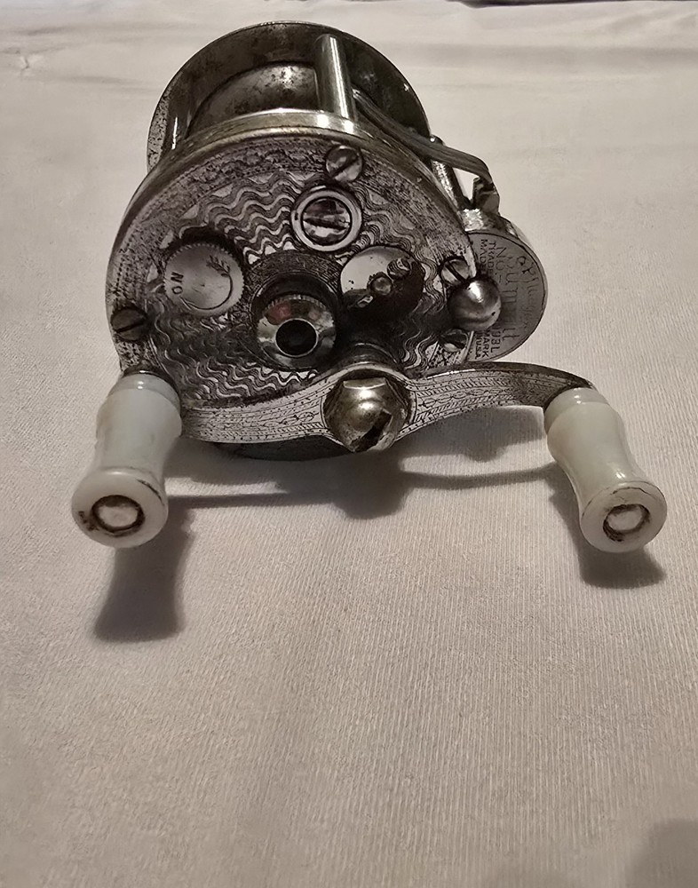 Pflueger Summit No.1993L Baitcasting Fishing Reel Nickle Silver ~ Jeweled 1940s