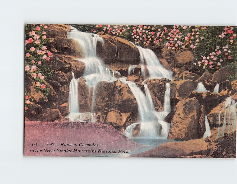 Postcard Ramsey Cascades Great Smoky Mountains National Park Tennessee USA
