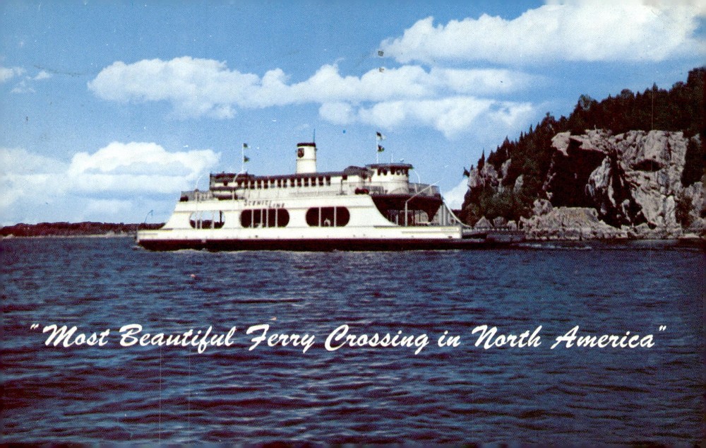 1960s M.V. Adirondack Ferry Lake Champlain Burlington VT Port Kent NY Postcard
